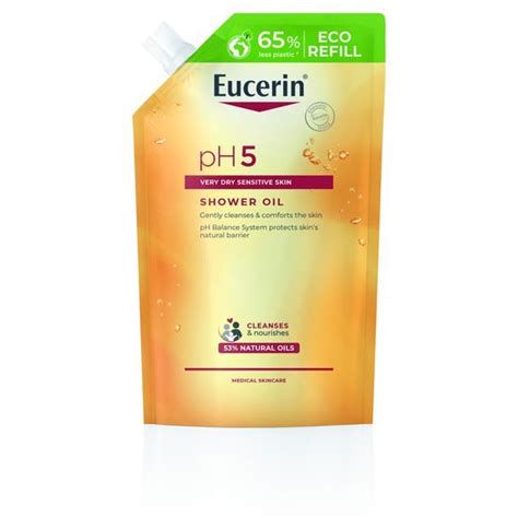 Eucerin pH5 olje za prhanje - embalaža in tekstura olja